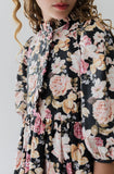 PETITE AMALIE ROMANTIC FLORAL CORD VELVET DRESS