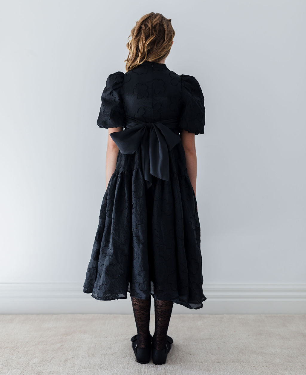PETITE AMALIE ELISE TONAL LAYERED MIDI DRESS Little Women Too PETITE AMALIE ELISE TONAL LAYERED MIDI DRESS Little Women Too