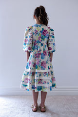 PETITE AMALIE JEWEL PRINT VOILE MIDI DRESS