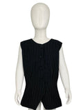VENERA ARAPU BOW ROLL 3 COLORS OF TWILL BUTTON VEST