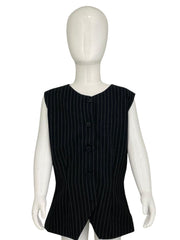 VENERA ARAPU BOW ROLL 3 COLORS OF TWILL BUTTON VEST