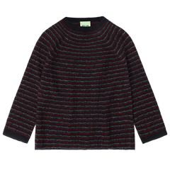 FUB HIGHNECK CREW STRIPE KNIT SWEATER