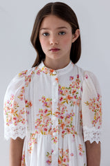 PETITE AMALIE DITSY FLORAL LACE SHIRT DRESS