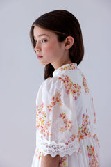 PETITE AMALIE DITSY FLORAL LACE SHIRT DRESS