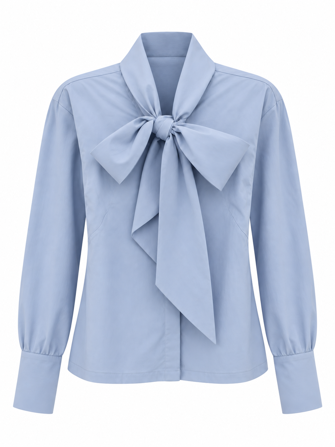 TNTRM TIE BOW SATEEN BLOUSE