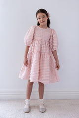 PETITE AMALIE  FRILLY RIBBON DRESS (3/4 SLV)