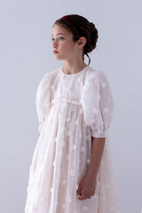 PETITE AMALIE GOLD ORGANZA ROSES GOWN