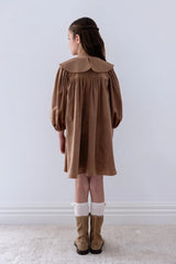 PETITE AMALIE SCATTERED APPLIQUE CORDUROY DRESS