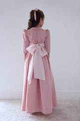 PETITE AMALIE GOLD SASH TAFFETA GOWN