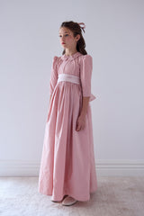 PETITE AMALIE GOLD SASH TAFFETA GOWN