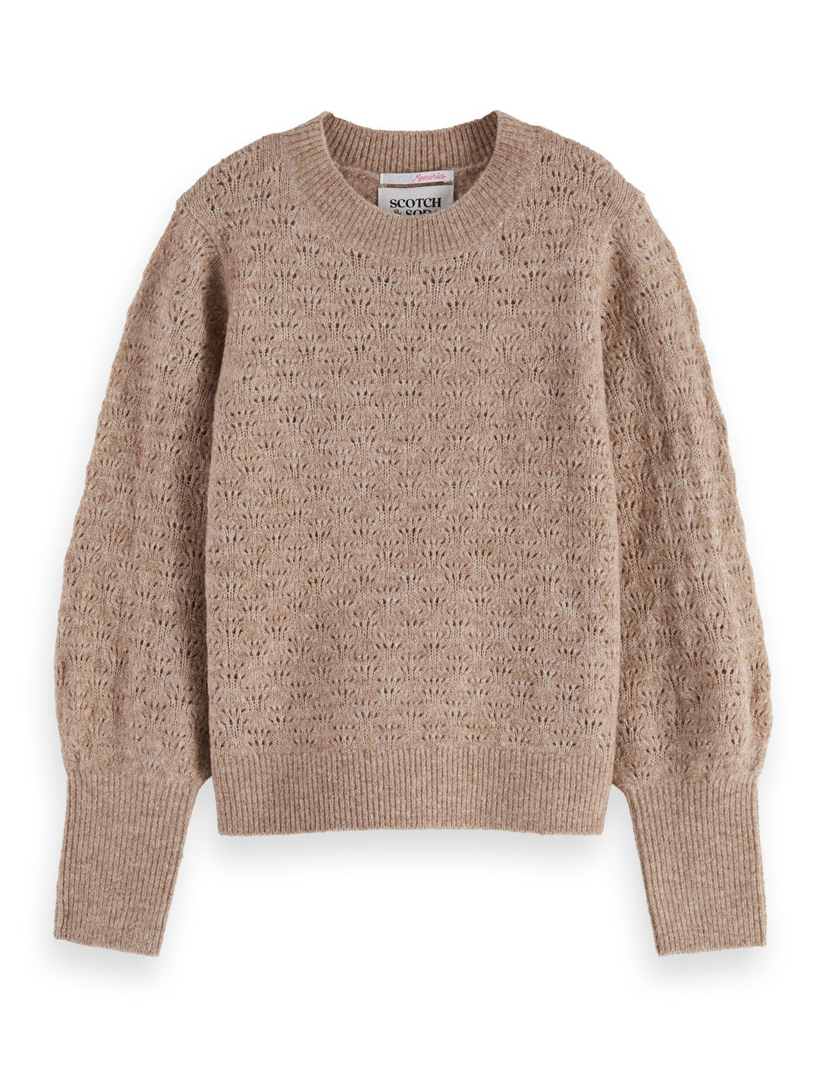 SCOTCH & SODA LIGHTWEIGHT AJOUR KNIT PULLOVER