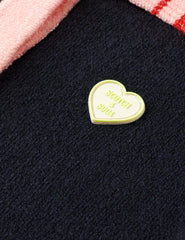 SCOTCH & SODA CHEST LOGO SPORTY HEART LOGO SWEATER