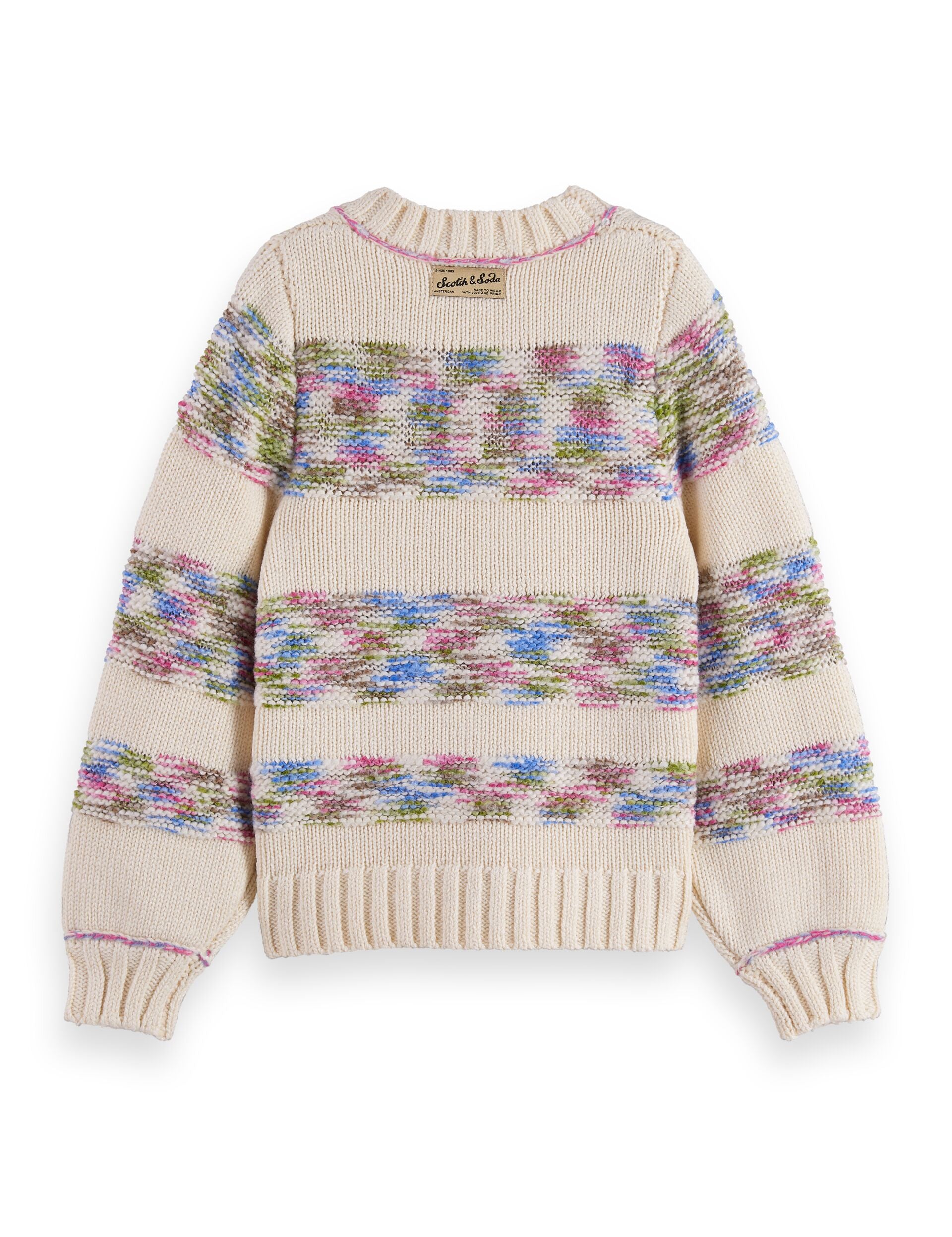SCOTCH & SODA RAINBOW YARN STRIPED SWEATER