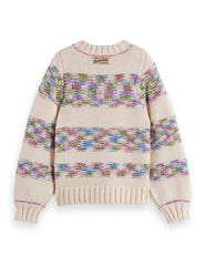 SCOTCH & SODA RAINBOW YARN STRIPED SWEATER