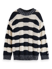 SCOTCH & SODA CHUNKY FIT STRIPED PULLOVER SWEATER