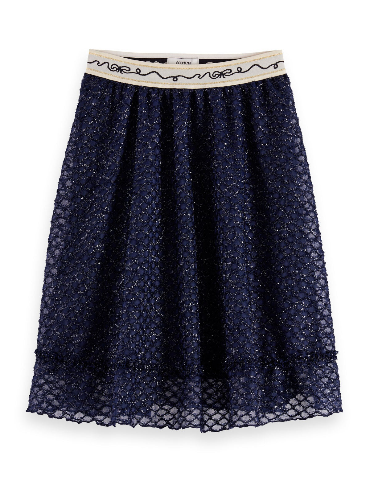 SCOTCH & SODA LUREX MIDI SKIRT