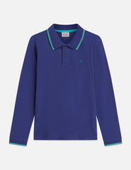 SCOTCH & SODA CONTRAST TIPPING PIQUE L/S POLO