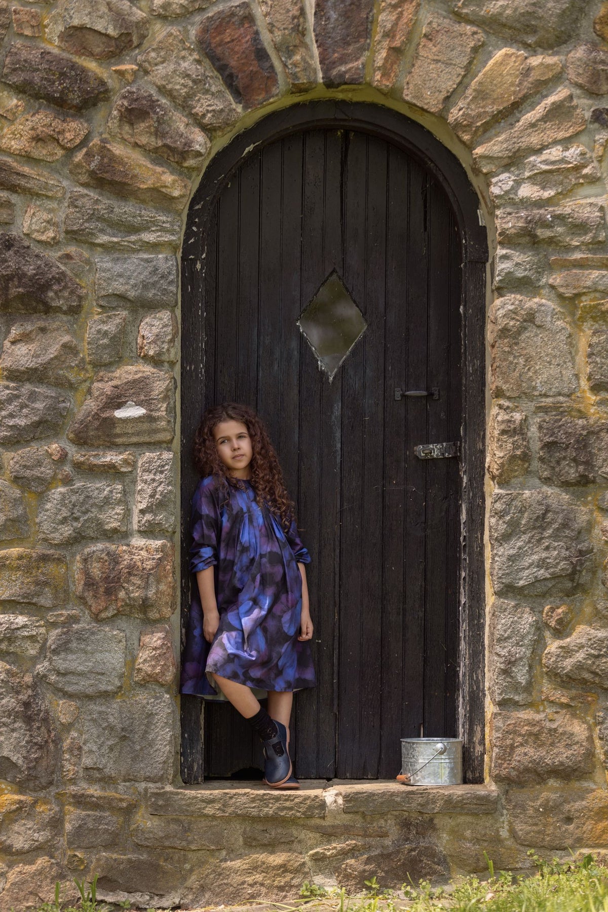 LA NINA WATERCOLOR PRINT DRESS