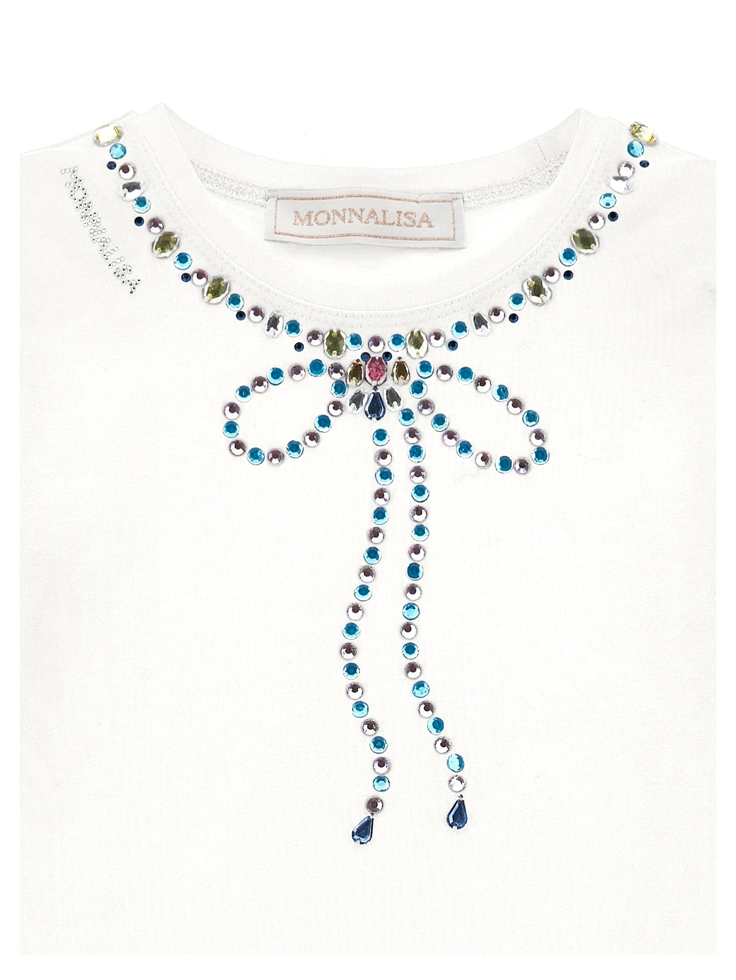 MONNALISA BOW DETAIL T-SHRIT