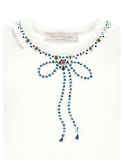 MONNALISA BOW DETAIL T-SHRIT