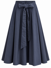 IPOSH TAFFETTA BOW FLARED MAXI SKIRT