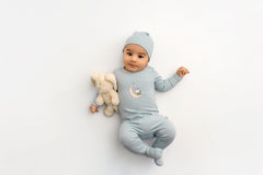 POUF 2PC BUNNY FOOTIE WITH BEANIE SET