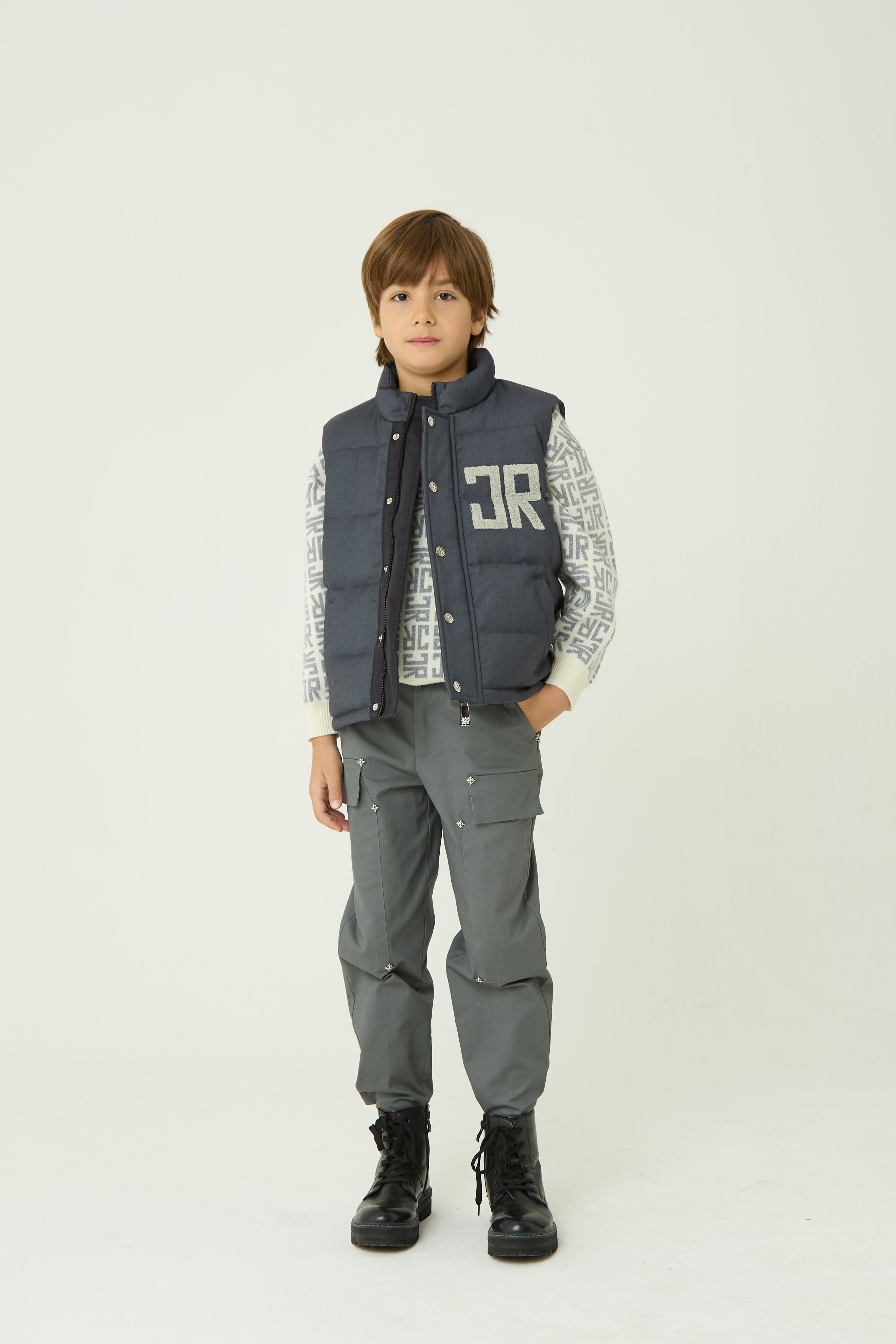 JOHN RICHMOND LOGO CHECK SWEATER