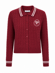 ZOEY+OLIVER TENNIS LOGO CARDIGAN