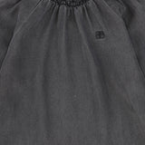 BAMBOO SMOCKED NECK DENIM DRESS