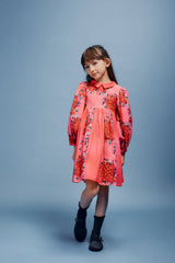 BEBE ORGANIC BEATRICE FLORAL PATCHWORK DRESS