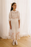 PETITE AMALIE 2PC HEIRLOOM EMBROIDERED BLOUSE WITH SKIRT SET