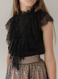 PETITE AMALIE EMBROIDERED BOW TULLE SKIRT