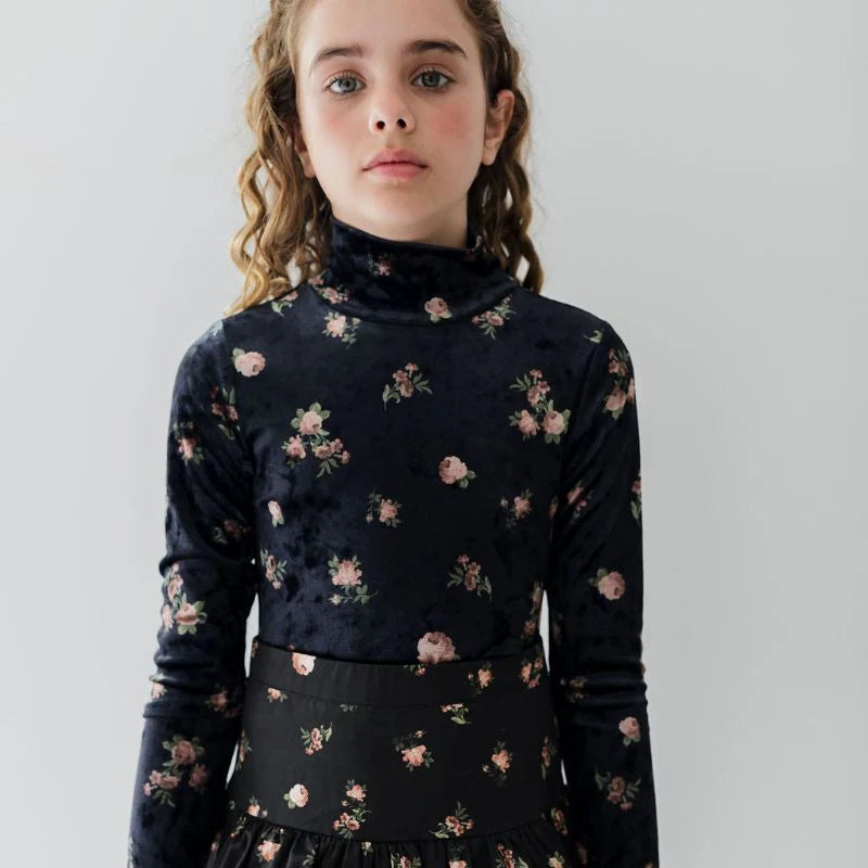 PETITE AMALIE 2PC PETITE ROSEBUD PRINT TOP WITH SKIRT