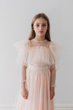 PETITE AMALIE GOLD 2PC TULLE TOP WITH TULLE SKIRT