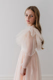 PETITE AMALIE GOLD 2PC TULLE TOP WITH TULLE SKIRT