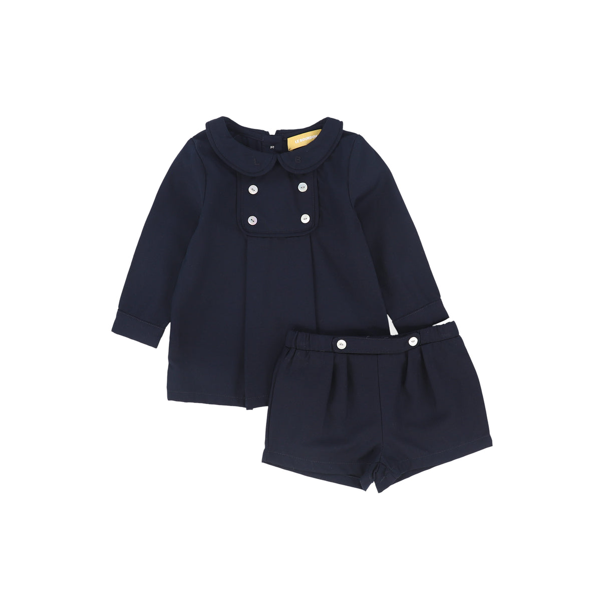 LE BOURDON 2PC WOOL BUTTON DETAIL SET