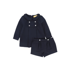 LE BOURDON 2PC WOOL BUTTON DETAIL SET