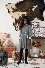 PORTER HOUNDSTOOTH COLLAR DRESS