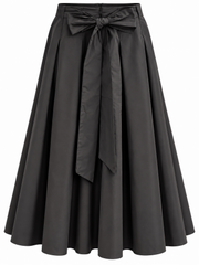 IPOSH TAFFETTA BOW FLARED MAXI SKIRT