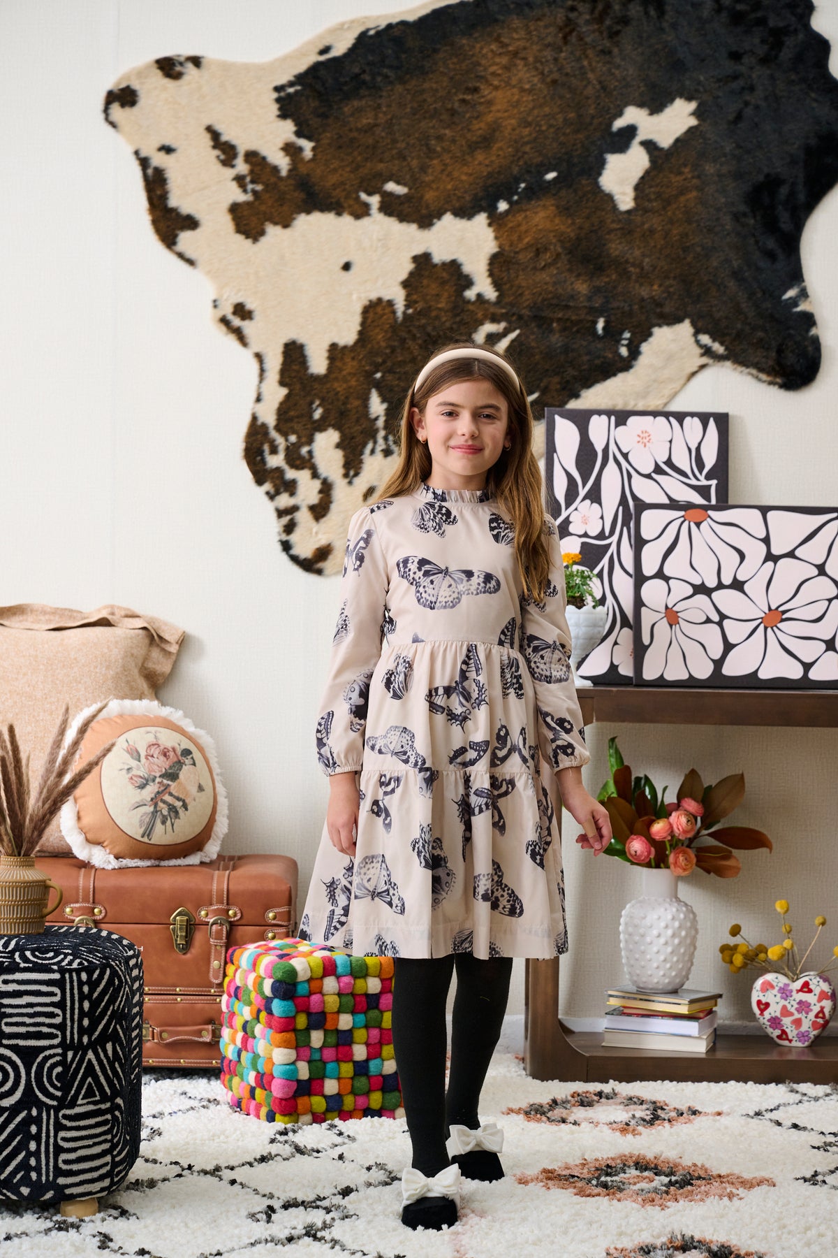 PORTER BUTTERFLY PRINT DRESS
