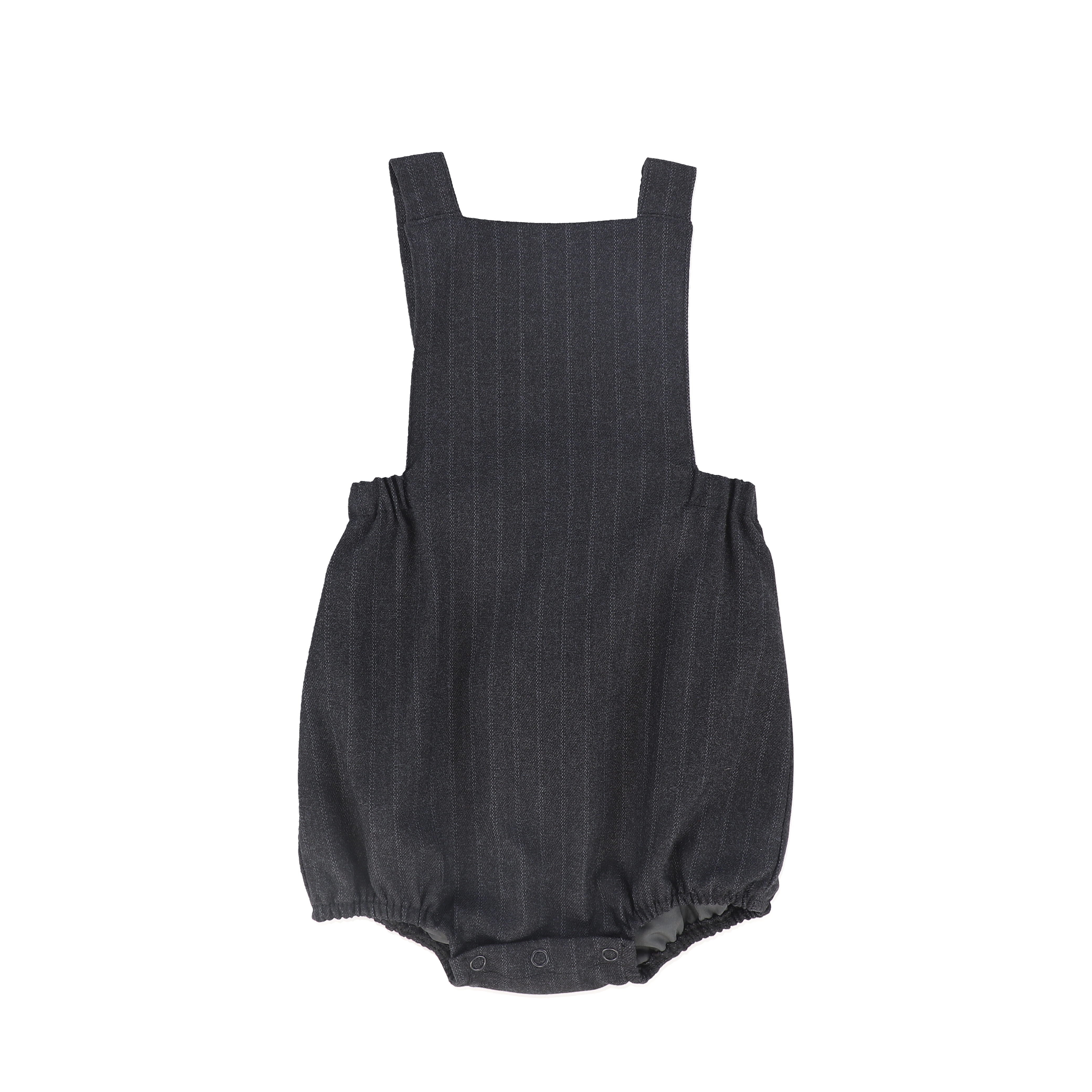 BACE COLLECTION 2PC CROCHET CARDIGAN WITH STRIPED BUBBLE ROMPER