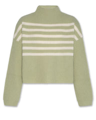 AO 76 JUICY STRIPED MOCKNECK SWEATER