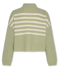 AO 76 JUICY STRIPED MOCKNECK SWEATER