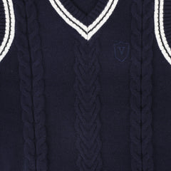 VALENTINA CABLE KNIT FLOWER VEST