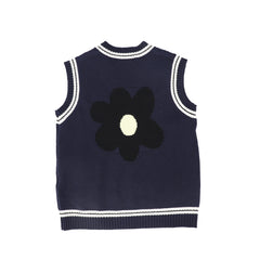 VALENTINA CABLE KNIT FLOWER VEST