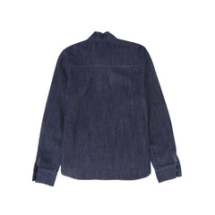 VALENTINA CHAMBRAY TIE NECK BLOUSE
