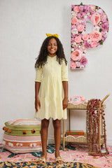 PORTER EYELET BUTTON DOWN TIERED DRESS