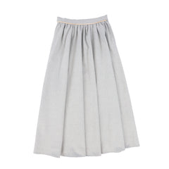 BAMBOO 2PC RUFFLE KNECK SWEATER WITH WOOL PIPED SKIRT