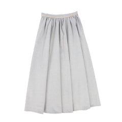 BAMBOO 2PC RUFFLE KNECK SWEATER WITH WOOL PIPED SKIRT