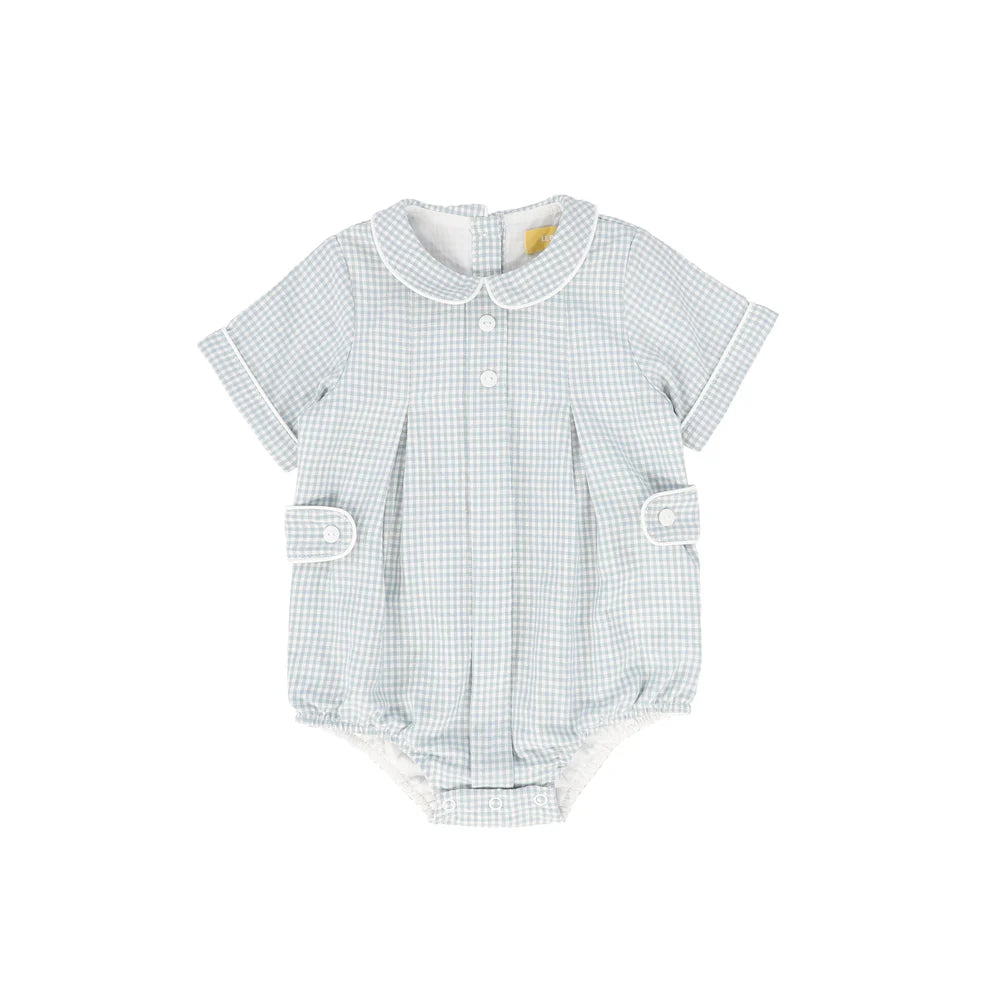 LE BOURDON LINEN PLEAT ROMPER